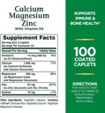 La Bounty Calcium Magnesium & Zinc Caplets, Immune & Supporting Bone Health, 100 Conte (Pacchetto di 2)