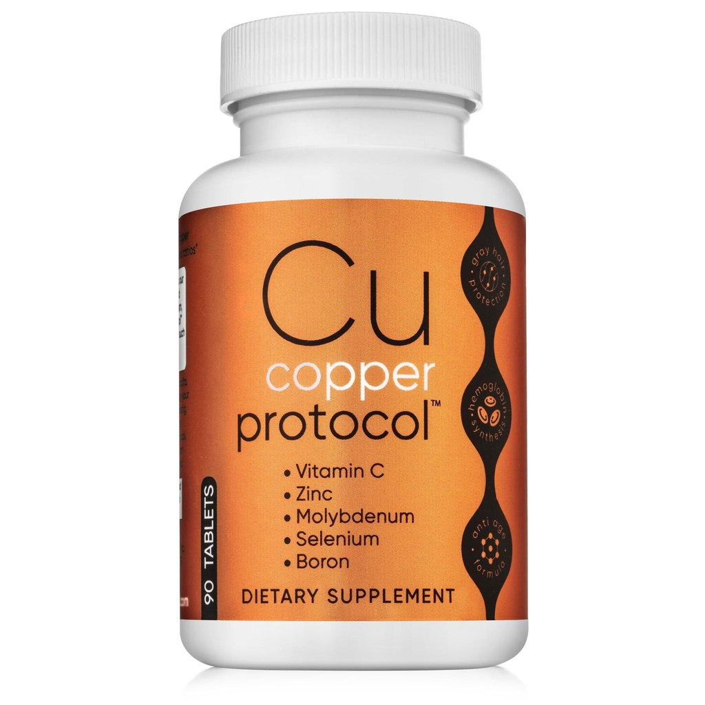 Integratori di rame per le donne e gli uomini (90 capsule) Boosts Energy, Nourishes Body, Formula Anti-invecchiamento, Include vitamina C, Zinc & Selenium, Non-OGM, Made in USA - Certificato GMP