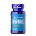 Puritans Pride acido ialuronico 100mg, integratore alimentare per l'idratazione della pelle, 60 capsule di rilascio rapido