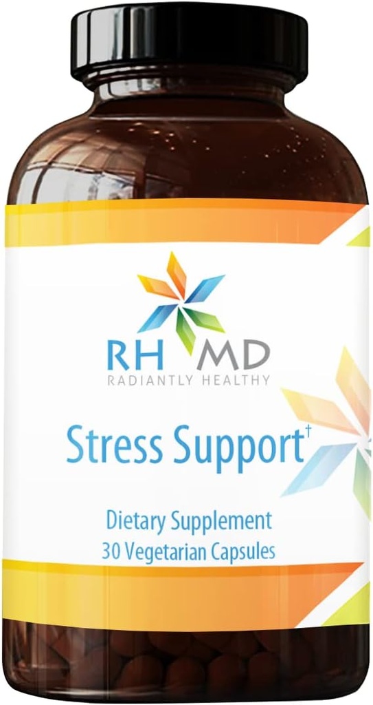 RHMD Stress Support - Triple Ashwagandha Root & Leaf Extract Adaptogenic Supplement - Non-GMO (30 capsule)