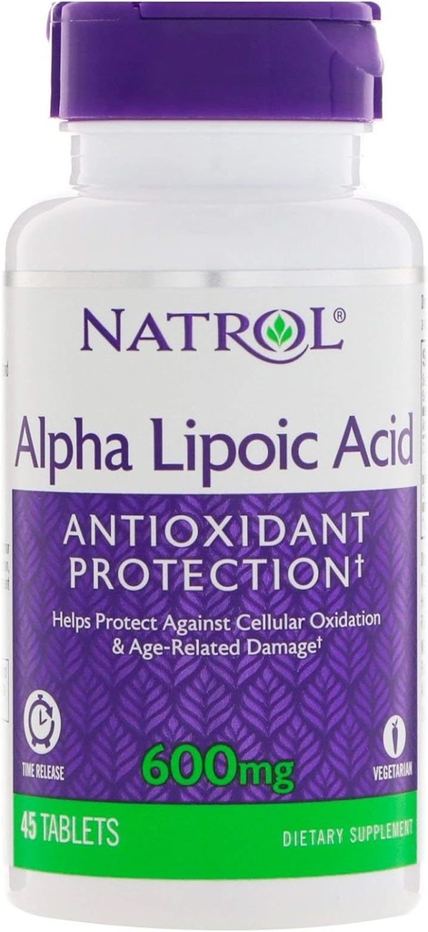 Natrol Alpha Lipoic Acid Time Release - 600 mg - 45 compresse