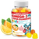 DR. MORITZ Vegan Omega 3 Gummies per bambini e bambini (90 Conte), Omega 3 bambini Gummies per la salute del cervello e del cuore, senza olio di pesce e senza glutine