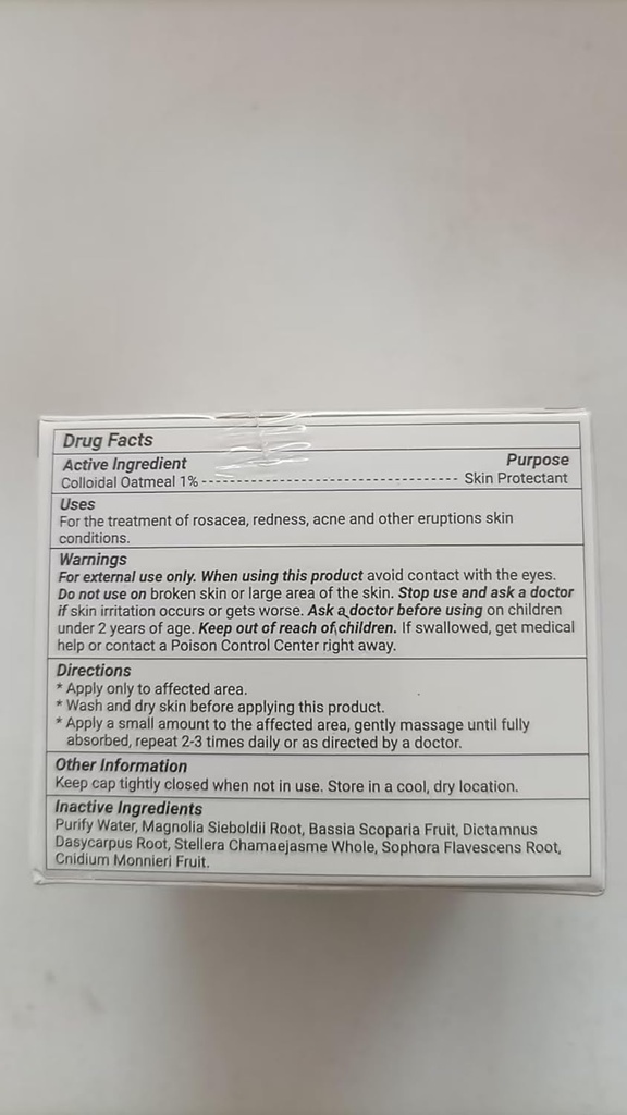 Crema Rosacea, Rilievo Veloce per la Redità, Pimples, Bumps, Irritazione, Bruciatura, Gonfiore, Itching, Asciugatura con tutti gli ingredienti naturali di erbe, 3.53 oz