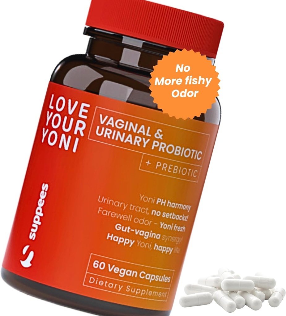 Probiotici vaginali e prebiotici per le donne - Support Vaginal Health & pH Balance - Probiotico femminile per Vaginosi batterica - Cura femminile e vaginale - 60 capsule