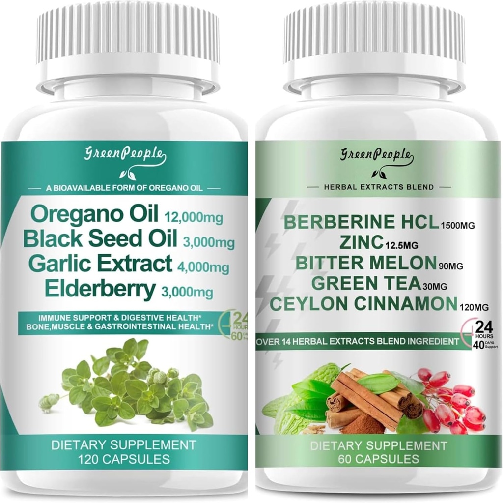 GREENPEOPLE Olio di origano & Berberine capsule