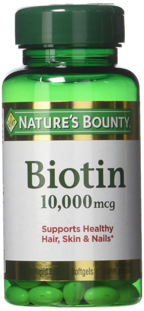 Natura Bounty Biotin 10.000 mcg, Rapid Release Softgels 120 Ogni