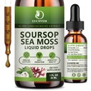 (2 Confezione) Soursop Graviola Organica con Gocce Liquide Moss Sea, Soursop Bitters Liquid Rich in Multivitamin per Antiossidante Naturale, Boost Immune, Supporto Cellulare e Rigenerazione, Sapore ananas