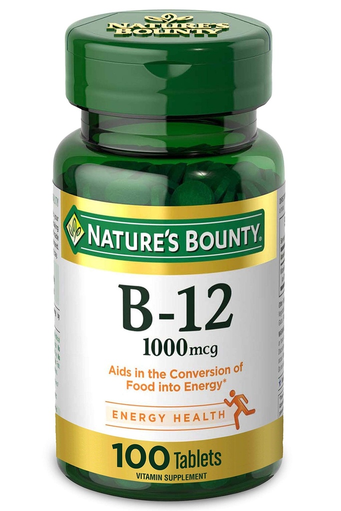 Vitamina di Bounty di Natura B12, Supporta Metabolismo di Energia, 1000 mcg, 100 Conte,.