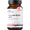 Progetti per la salute Curcum-Evail 400 - Biodisponibili curcumina curcuma Supplementi - Evail Emulsification Technology - Curcumina C3 Complex con olio erboreo + vitamina E, Non-GMO (60 Softgels)