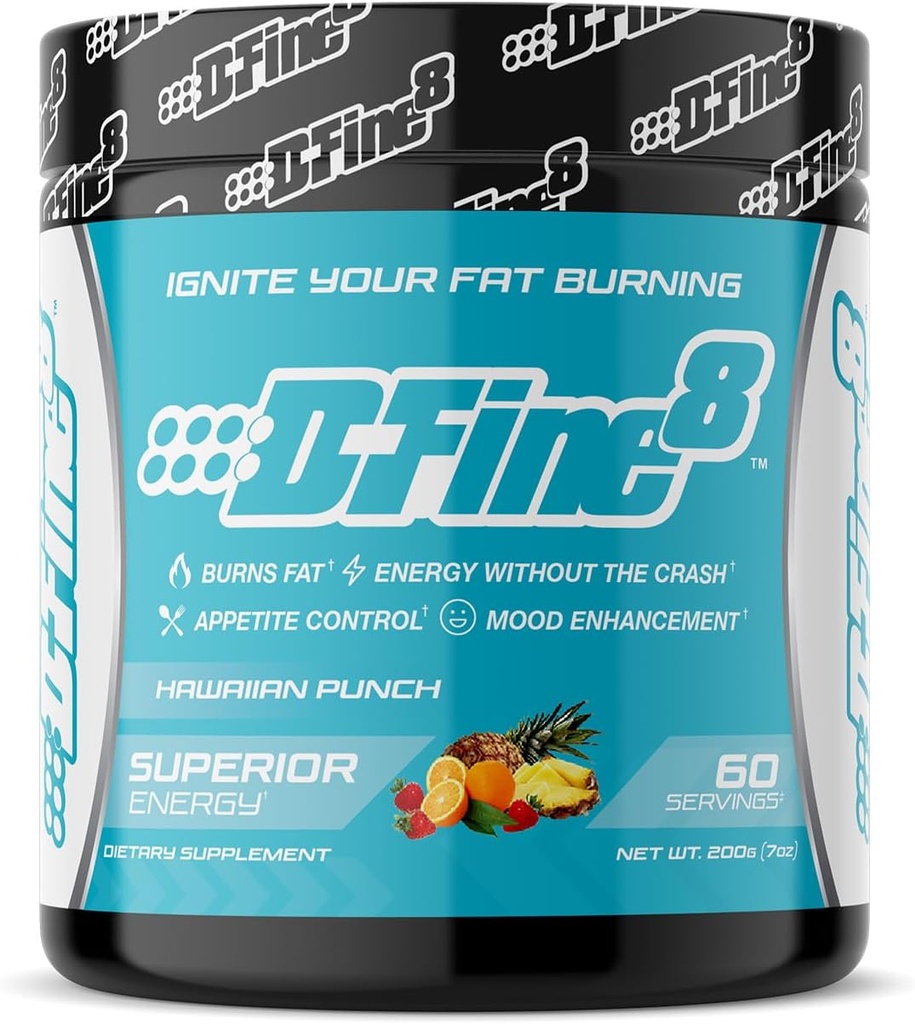 Thermogenic Pre-Workout Energy Powder & Shredding Supplement, Boost Energy Mood & Focus, Sugar Free, Contiene Senactiv, Endurance, 300mg Caffeina, N-Acetyl-L-Tyrosine (Hawaiian Punch)