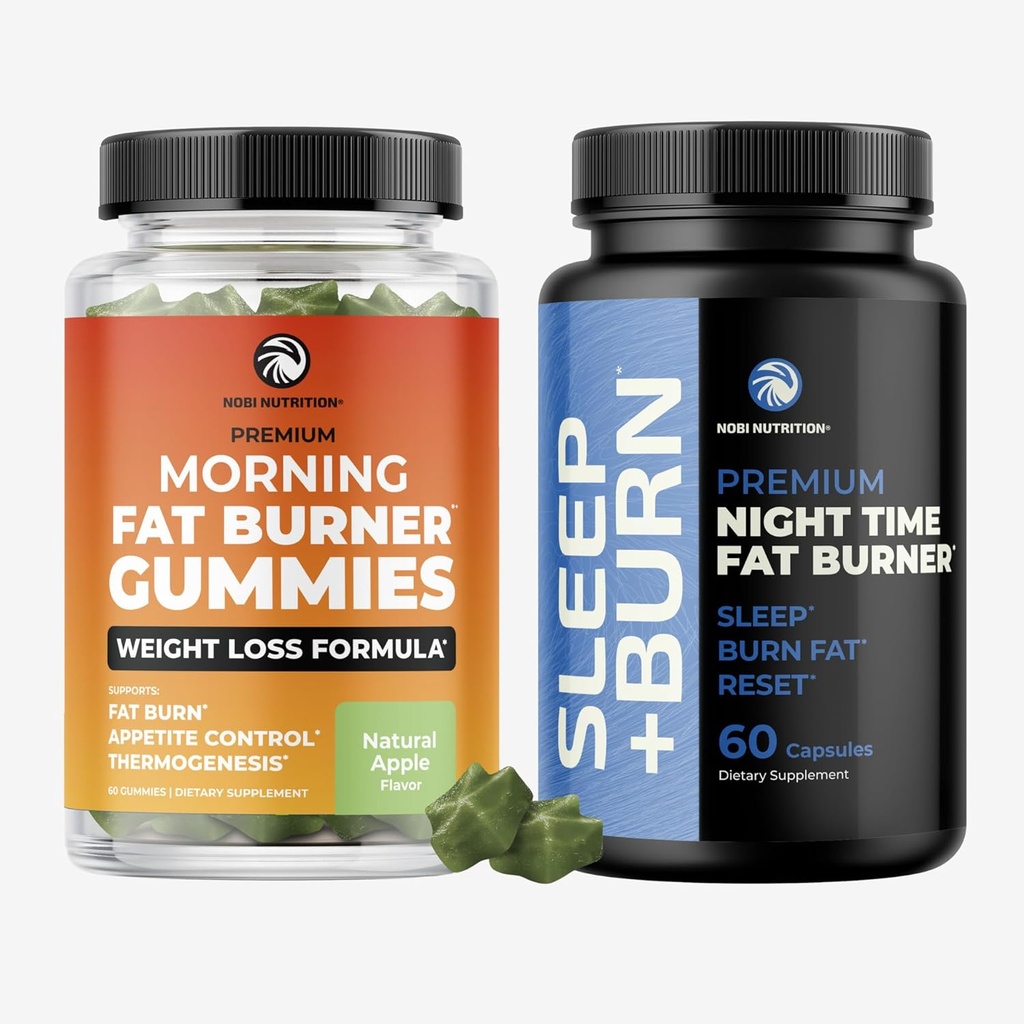 Fat Burner Gummies e Night Time Fat Burner | 24/7 Supporto per la perdita di peso con Green Tea & lampone chetoni | Appetite Suppressant, Metabolismo Booster, e Belly Fat Riduttore | 1 mese di fornitura