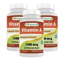 Vitamina A 25000 IU (7500 mcg), Formula Non OGM Supporta la visione sana e il sistema immunitario e la crescita sana e la riproduzione, 180 Softgels (180 Count (Pack of 3))