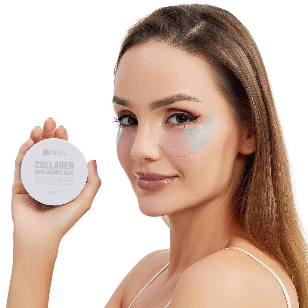 Sotto Eye Patches per gli occhi di Puffy e i cerchi scuri Maschera di idratazione dell'occhio con il collagene Occhi Gel Ridurre rughe Trattamento della pelle 30 coppie