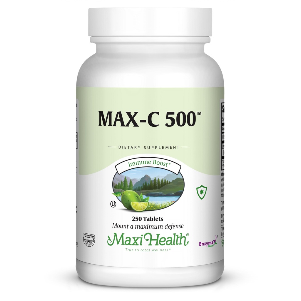 Maxi Health MAX C 500 mg - Vitamina C - con Lemon Bioflavonoids Complex - 250 compresse