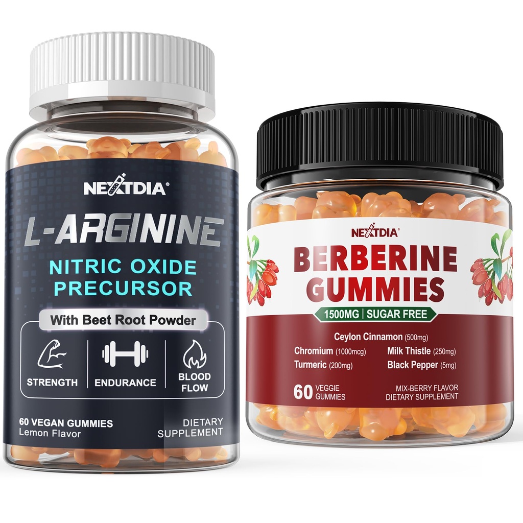 L arginnine Gummies + Berberine Supplemento 1500mg