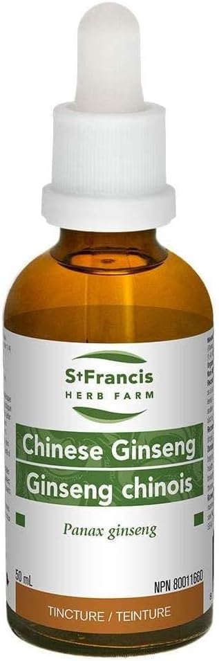St Francis Herb Farm - Chinese Ginseng (Panax ginseng, root) Certificato Estratto di Erboristeria Biologica – tradizionalmente utilizzato in Medicina Erba come terapia di supporto per la promozione di sano