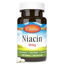 Carlson - Niacin, 50 mg, Supporta Metabolismo del colesterolo, Produzione di energia, Salute del cuore, Funzione di Nerve, 300 compresse