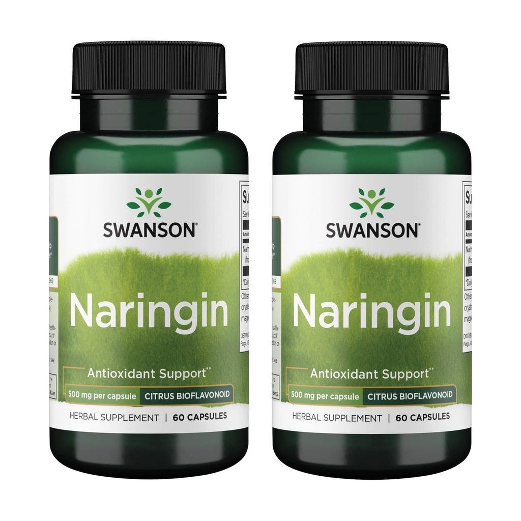Swanson Naringin 500 Milligrammi 60 capsule (2 Confezione)