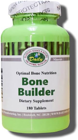 Daily Manufacturing Bone Builder (Vitamin's C, D3, K2, Calcium, Magnesio, Strontium, Boron, Silicon & Betaine Hydrochloride) 180 compresse
