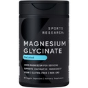 Sport Research® Magnesium Glycinate - Supporta il sonno riposante e processi enzimatici - 160 mg Magnesio Chelato - Capsule Vegan - 90 Conte