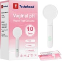 Bastoncini di prova del bilanciamento del pH vaginale femminili specializzati 10 pezzi, kit di rilevamento delle infezioni del lievito, BV Test, progettati per le donne, sicuro e igienico