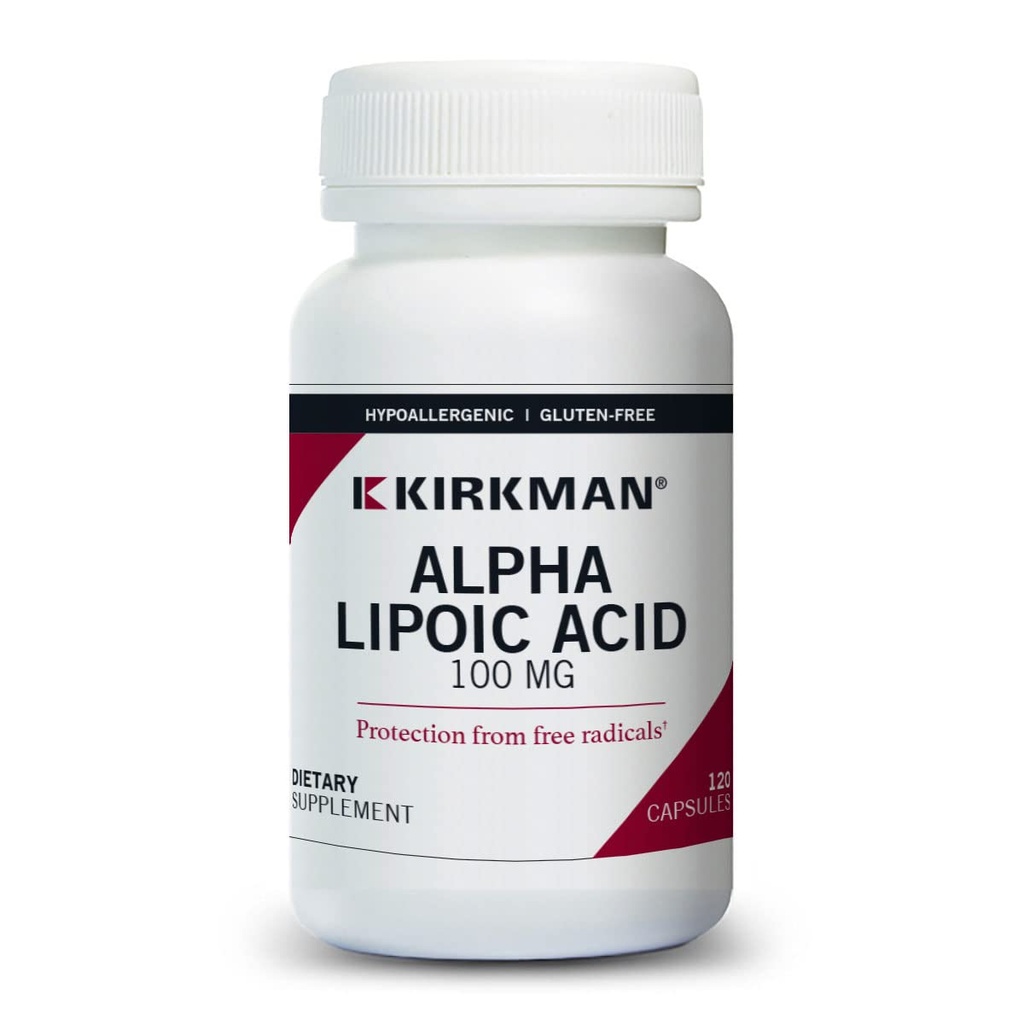 Kirkman Alpha Lipoic Acid 100 mg - Hypoallergenic | 120 capsule vegetariane