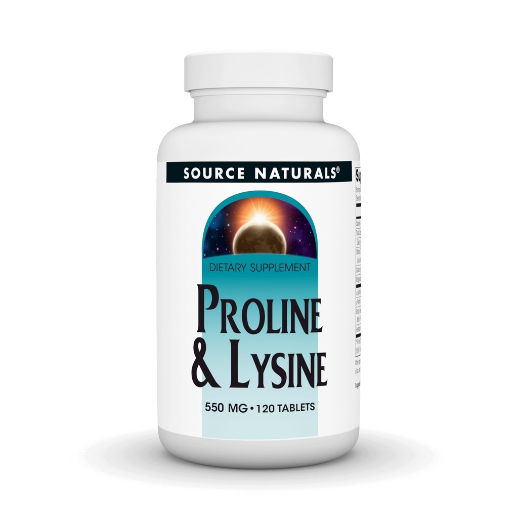 Fonte Naturals Proline & Lysine, 550 mg - 120 compresse