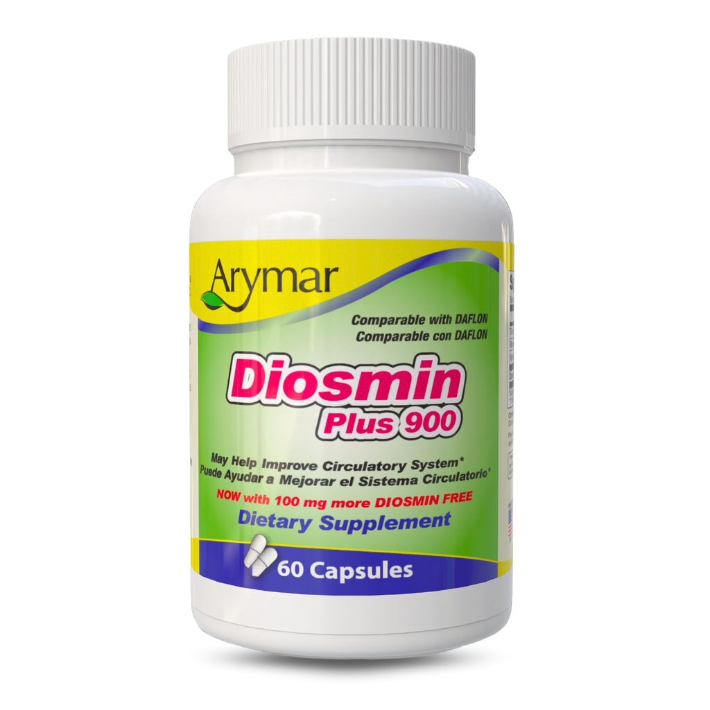 Arymar Diosmin Plus 900, Circulatory System Support (60 Capsule/Pack di 1)