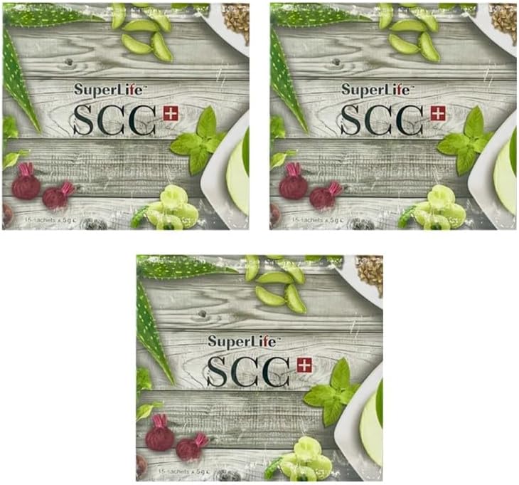 3 confezioni Super Life Colon Cura Fibra Probiotici Prebiotici Aiuto Digestione stc Fibre (15 Sachets/Box)