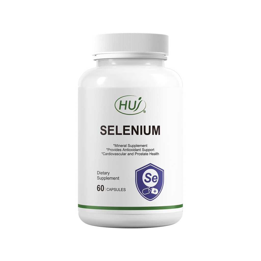 HUJ Selenium Supplement, 60 capsule, supporto antiossidante, integratore minerale