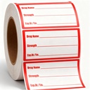 500Pcs Nome della droga Etichette Etichette Autoadesivi di resistenza di farmaci 1x2 Inch-Veterinary Etichette di reminder