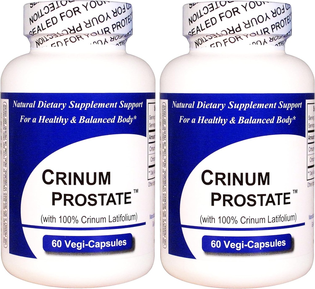 Crinum Prostate 2-Pack (120 capsule totali) 100% Concentrato Vietnamita Crinum Latifolium, non contiene riempitivi sintetici come Silicon Dioxide, Talc, Magnesium Sterate, ecc.