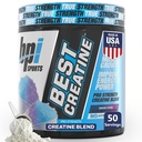 BPI Sports Best Creatine - Polvere monoidrata di creatina per uomini e donne, sale himalayano - Forza, pompa, resistenza, crescita muscolare, definizione del muscolo - No Bloat - Cono neve - 50 porzioni - 10.58 Oz