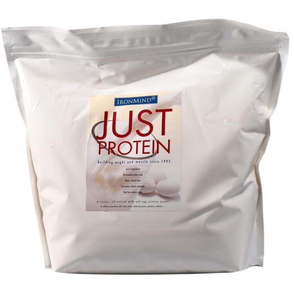 IronMind Just Protein – 5 Pound Classic Milk and Egg Supplement Powder, Vanilla, Non OGM, Senza Additivi – Proteine 18g, 80 Serve
