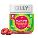 OLLY Metabolismo Anelli gommosi, Aceto di sidro di mela, Vitamina B12, Cromo, Energia e Salute Digestiva, Supplemento masticabile, Sapore di mela - 30 Conte