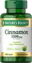 Capsule di cannella della natura, Integratore di erbe, Supporta il metabolismo dello zucchero, 1500 mg, 100 capsule