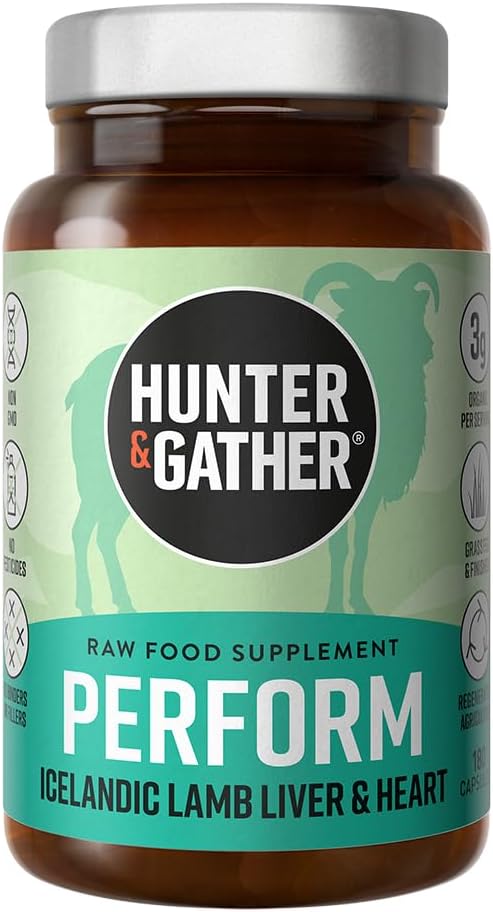 Hunter & Gather Nose to Tail 180 Capsule | Wild, Grass Fed Islandic Lamb Ancestral Ispirato | Nessun feed OGM, Antibiotici o ormoni