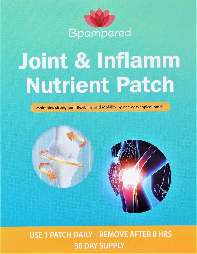 Joint & Inflamm Nutrient Patch - Glucosamine Chondroitin Complex con MSM per la salute comune, promuove la flessibilità e la mobilità dei giunti, Joint Disconfort Relief