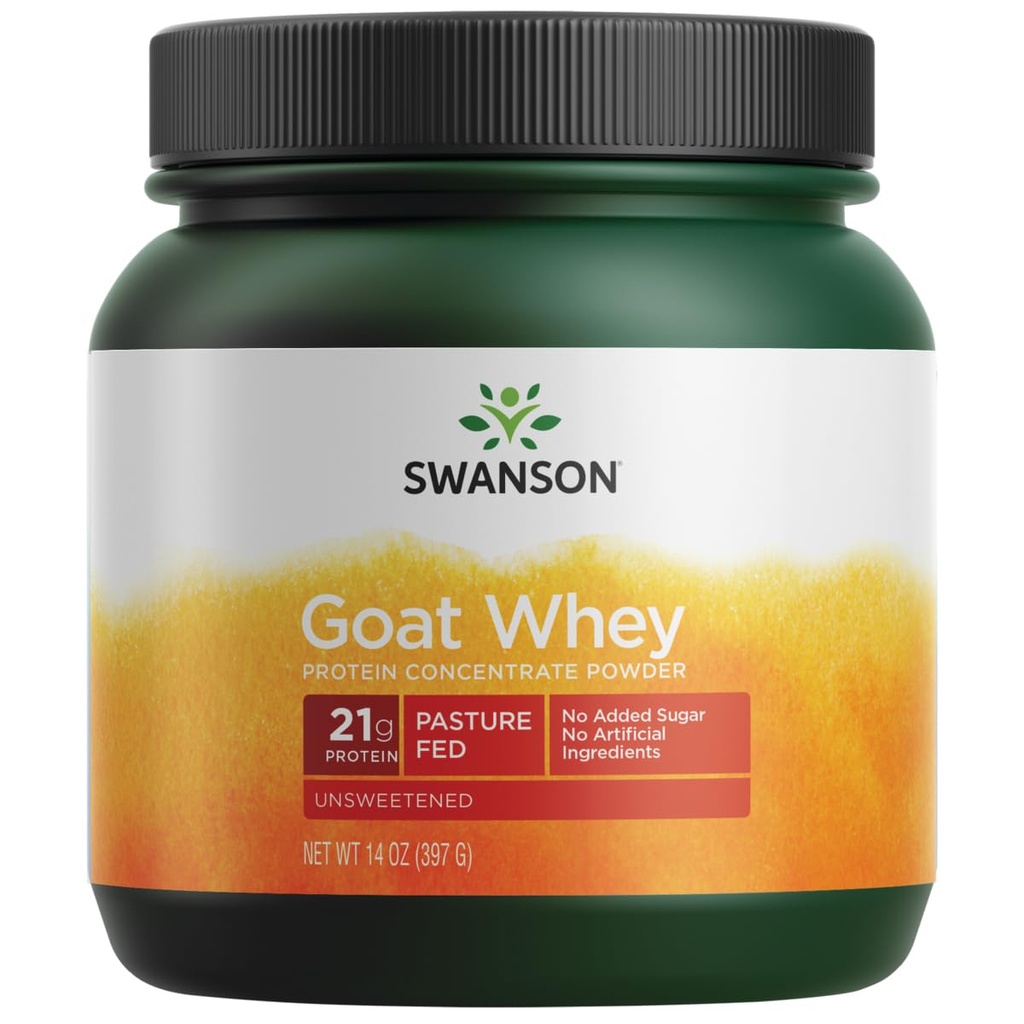 Swanson Goat Whey Protein Concentrate 14 oncia (397 g) Pwdr