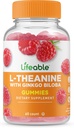 Lifeable L Theanine con Ginkgo Biloba - Great Tasting Natural Flavor Gummy Supplement Vitamine - Non-GMO Gluten Free Vegan Chewable - per aiutare a concentrarsi e rilassarsi - per gli adulti Uomo Donne - 60 Gummies