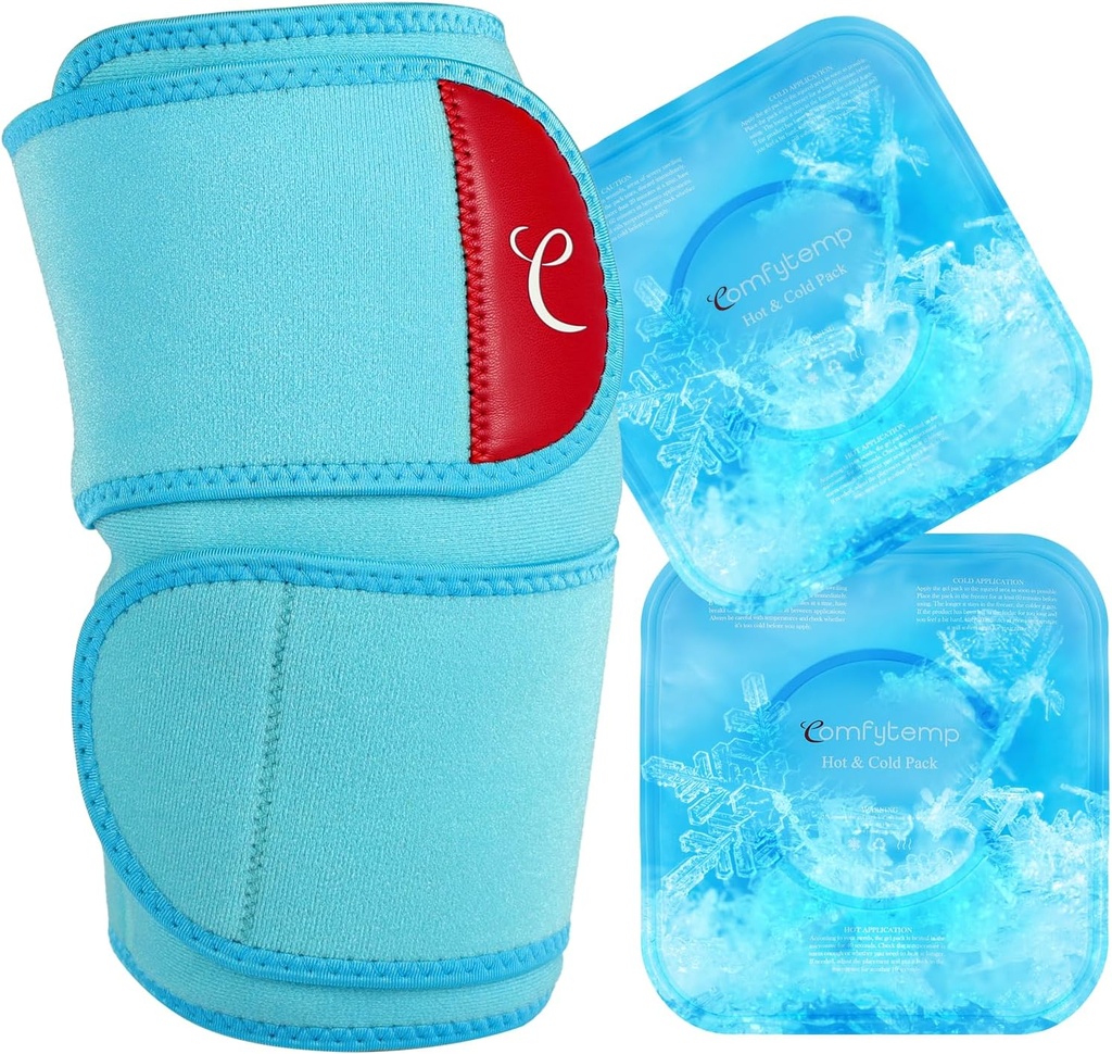 Impermeabile grande ginocchio Ice Pack con 2 Gel Morbido Cold Pack, Ginocchiera di compressione riutilizzabile per Meniscus Tear, Rilievo di dolore congiunto, Artrite, ACL, Dopo Chirurgia Ottenere Bene Regali, Uomini Donne in esecuzione