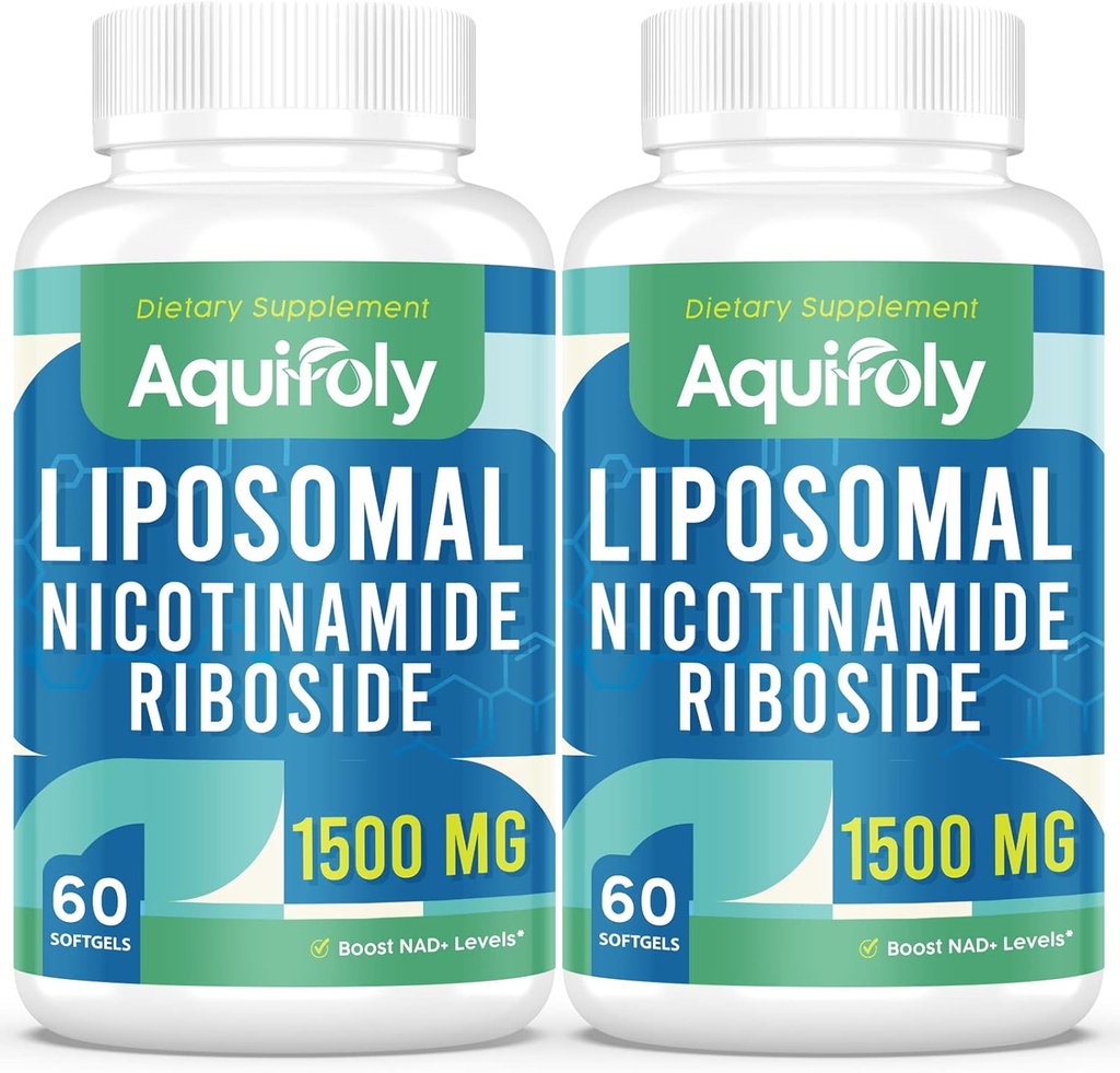 Liposomal Nicotinamide Riboside Supplemento 2000 mg con TMG e Pterostilbene per l'assorbimento massimo, Superiore a NAD, Boosting NAD+, Energia cellulare e Difesa dell'età, 120 Softgels