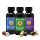 C60 Evo Oli Commestibili All-Natural, Mini Oil Sampler Set con Pure C60 ESS60, Supporto Immune e Supporto Congiunto Integratore con Olio di Oliva, Olio di Avocado & MCT Coconut Oil, Set da 3, 2 oz