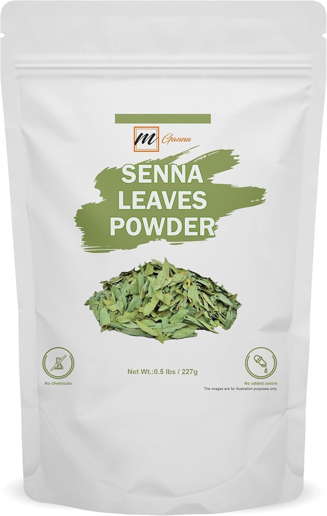 Polvere naturale della senna 0.5 LBS / 227 GMS (Cassia Angustifolia) per la salute e la cura della pelle
