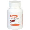 Rugby Zinc Sulfate 220 mg compresse - Realizzate con Zinc Sulfate Heptahydrate - Supplemento dietetico - 100 Conte (1 Confezione)