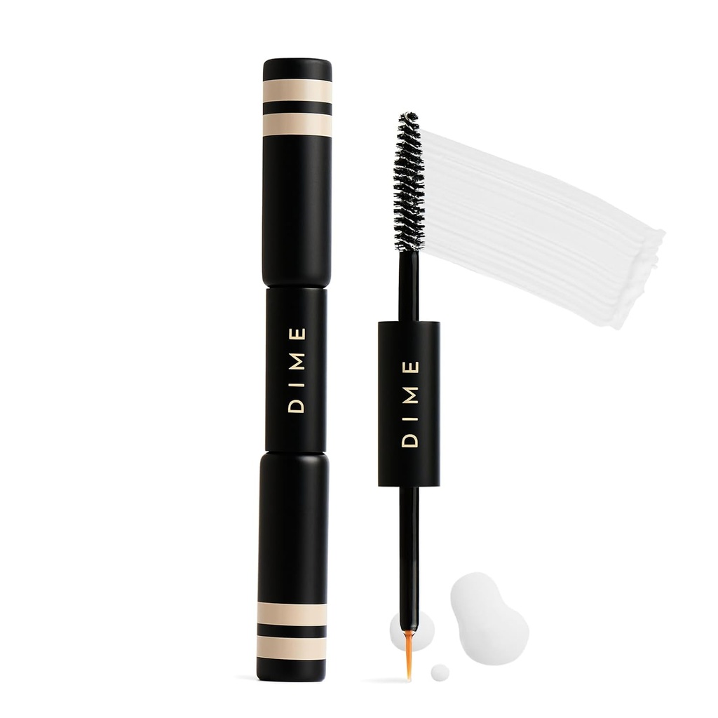 DIME Beauty Boost Duo, Travel-Sized Eyelash Boost Siero e Sopracciglio che migliora il siero di crescita di Gel Combo, Lash e Sopracciglia, 3 ml di ogni
