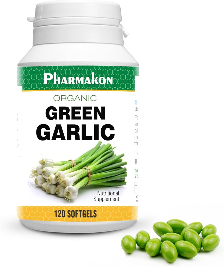 Aglio verde biologico, Potent Softgels, Intero, Odor ridotto.