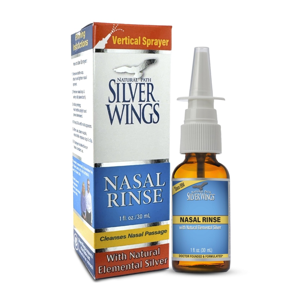 Percorso naturale Alette d'argento Sinus Relief Natural Silver Nasal Spray - 50ppm - 1oz