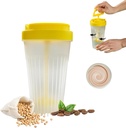Bottiglia di mescolanza MIUPOO,Coppa di birra per la cottura della bevanda,Braccia di frullatore leggero,Coppa di caffè riutilizzabile adatto per miscelare il caffè, Shakes di proteine, Smoothies, Supplementi di esercizio e bevande