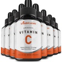 Vitamina C 2000mg Liquido per adulti, ad alto assorbimento VIT C, massimizzare la vitamina C, buono per il sistema immunitario e antiossidante, 60ML (8 bottiglie)